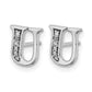 Diamond Initial U Post Earrings - WBC