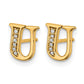 Diamond Initial U Post Earrings - WBC