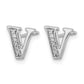 Diamond Initial V Post Earrings - WBC