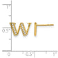 Diamond Initial W Post Earrings - WBC