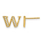 Diamond Initial W Post Earrings - WBC