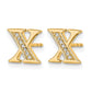 Diamond Initial X Post Earrings - WBC