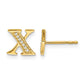 Diamond Initial X Post Earrings - WBC
