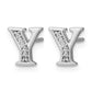 Diamond Initial Y Post Earrings - WBC