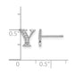 Diamond Initial Y Post Earrings - WBC