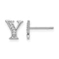 Diamond Initial Y Post Earrings - WBC
