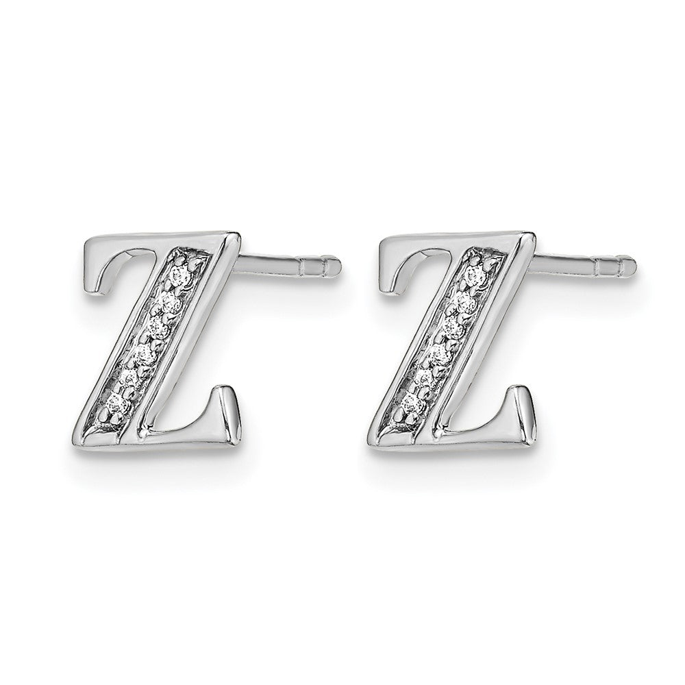 Diamond Initial Z Post Earrings - WBC