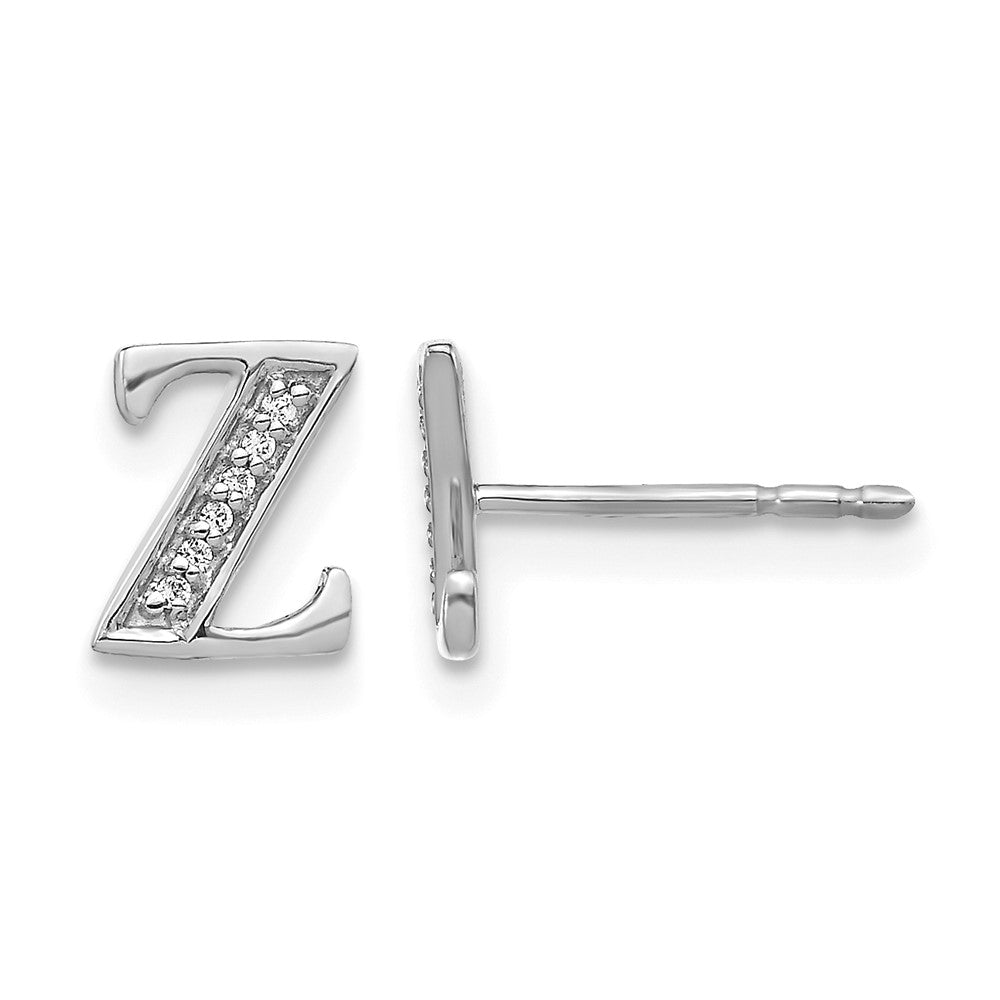 Diamond Initial Z Post Earrings - WBC