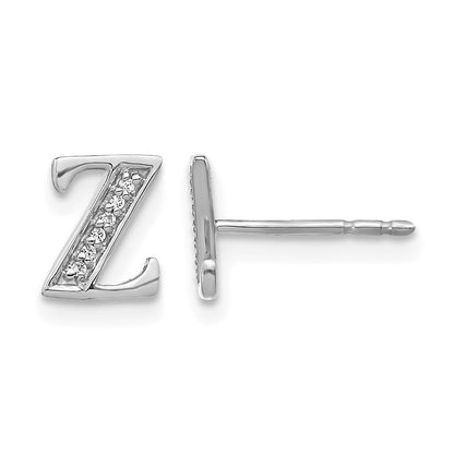 Diamond Initial Z Post Earrings - WBC