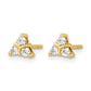 1/4 carat Diamond 3-stone Triangle Post Earrings - WBC