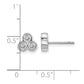 1/2 carat Diamond 3-stone Bezel Post Earrings - WBC