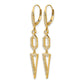 1/2 carat Diamond Triangle Dangle Leverback Earrings - WBC