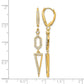 1/2 carat Diamond Triangle Dangle Leverback Earrings - WBC