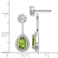 5/8 carat Diamond and Pear Peridot Front/Back Post Earrings - WBC