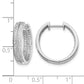 2-row 3/4 carat Diamond In/Out Hinged Hoop Earrings - WBC