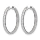 2-row 1.5 carat Diamond In/Out Hinged Hoop Earrings - WBC