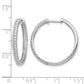 2-row 1.5 carat Diamond In/Out Hinged Hoop Earrings - WBC