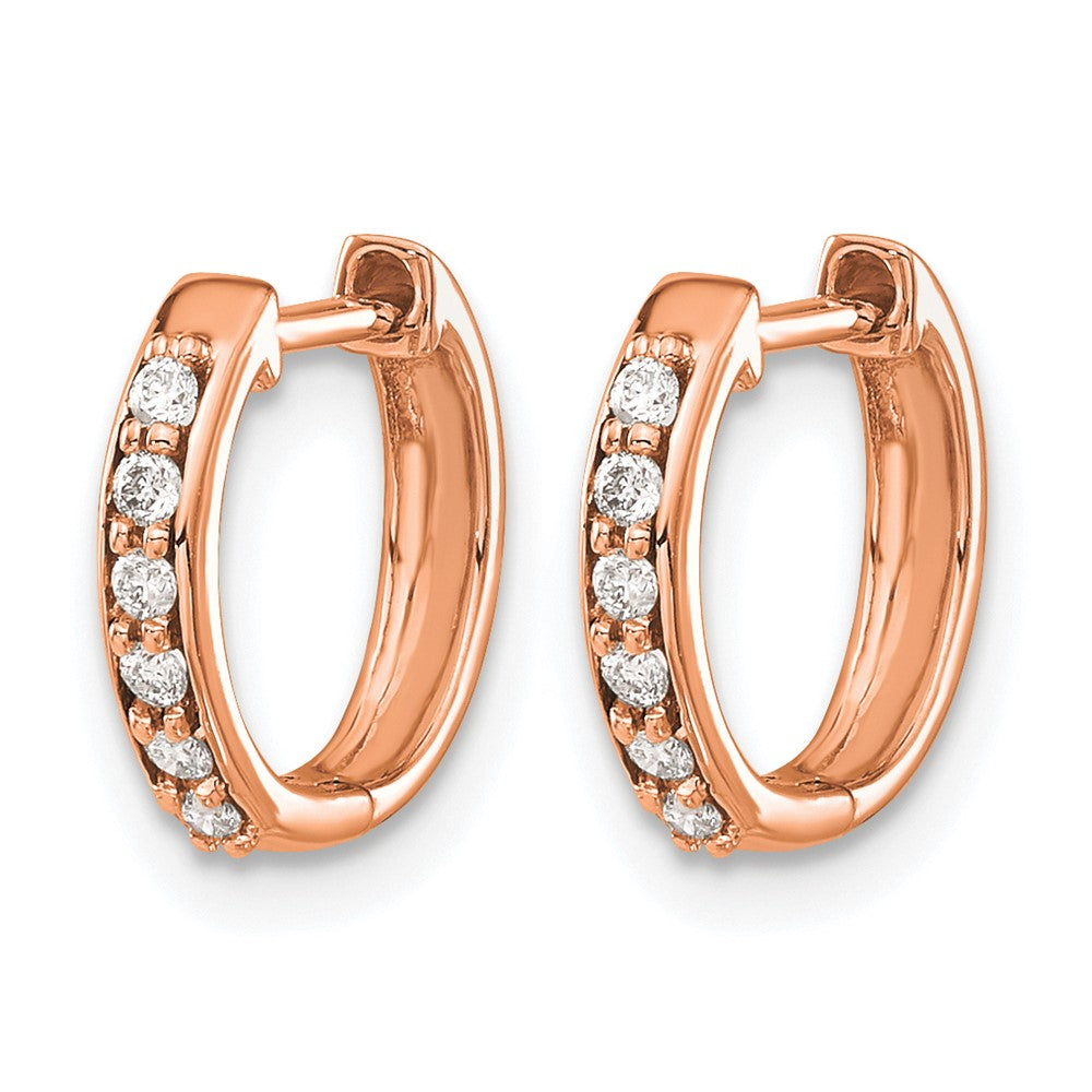 1/8 carat Diamond Hinged Hoop Earrings - WBC