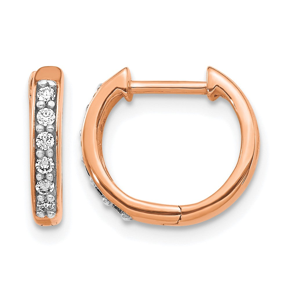 1/8 carat Diamond Hinged Hoop Earrings - WBC