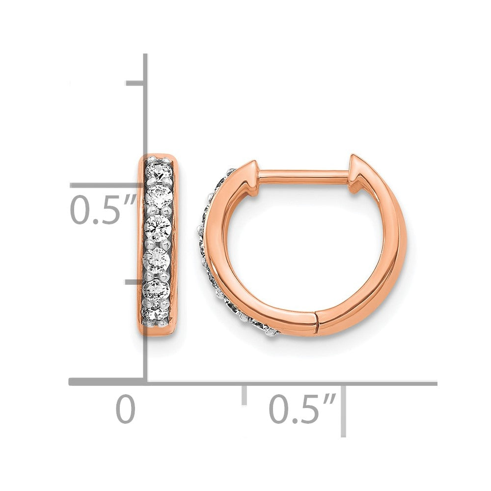 1/4 carat Diamond Hinged Hoop Earrings - WBC