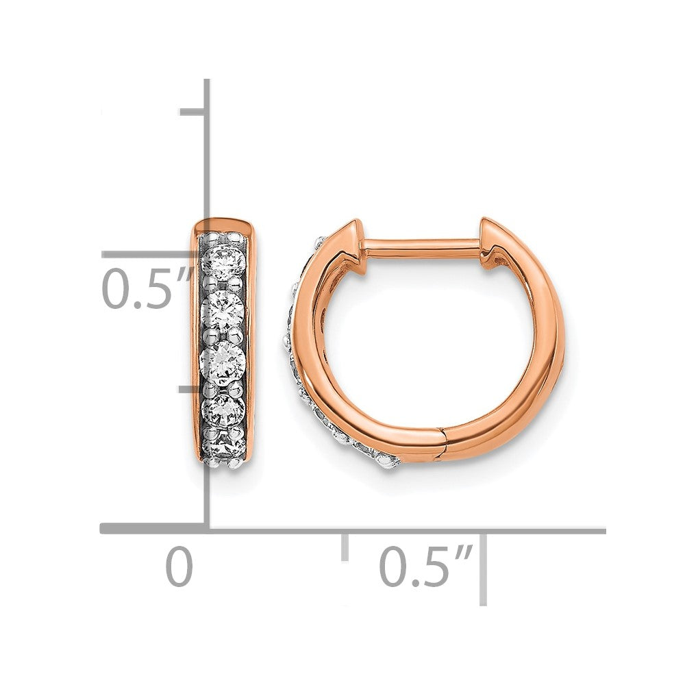 1/3 carat Diamond Hinged Hoop Earrings - WBC