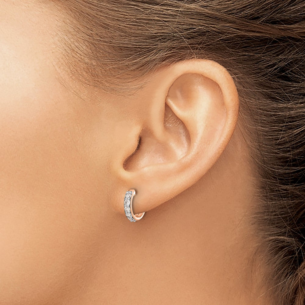 1/2 carat Diamond Hinged Hoop Earrings - WBC