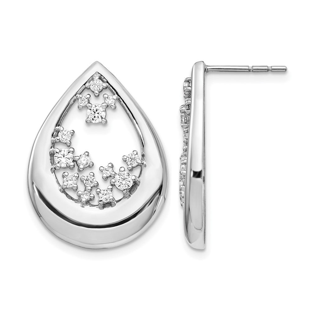 3/4 carat Diamond Teardrop Post Earrings - WBC
