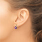 Cushion Checkerboard February/Amethyst and Diamond Post Earrings - WBC