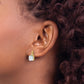 Cushion Checkerboard March/Aquamarine and Diamond Post Earrings - WBC