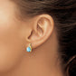 Cushion Checkerboard December/Blue Topaz and Diamond Post Earrings - WBC