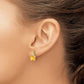 Cushion Checkerboard November/ Citrine and Diamond Post Earrings - WBC