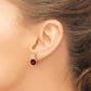 Cushion Checkerboard January/ Garnet and Diamond Post Earrings - WBC