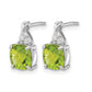 Cushion Checkerboard August/Peridot and Diamond Post Earrings - WBC
