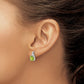 Cushion Checkerboard August/Peridot and Diamond Post Earrings - WBC
