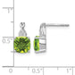 Cushion Checkerboard August/Peridot and Diamond Post Earrings - WBC
