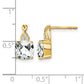 Cushion Checkerboard April/ Topaz and Diamond Post Earrings - WBC