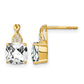 Cushion Checkerboard April/ Topaz and Diamond Post Earrings - WBC