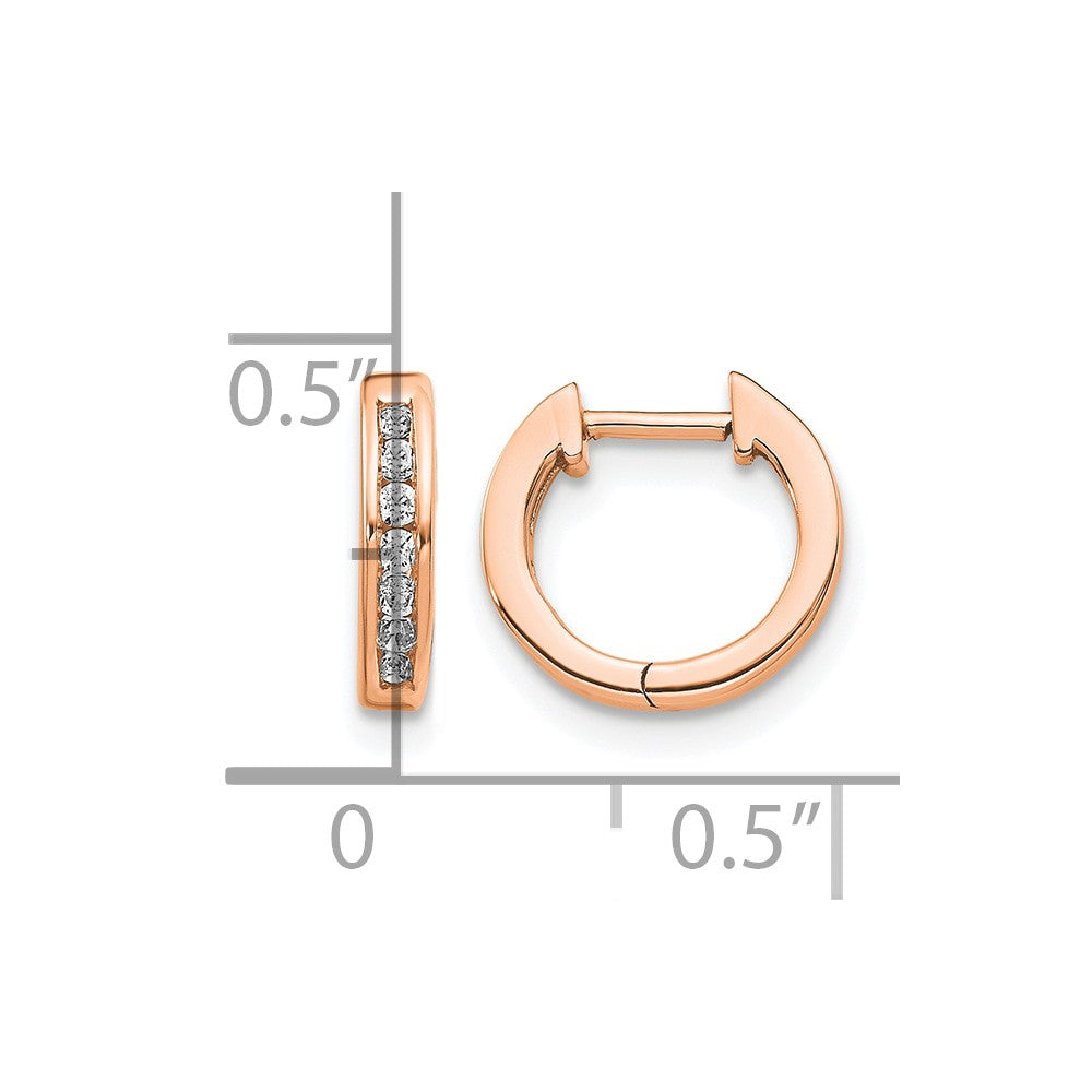 1/10 carat Diamond Channel-set Hinged Hoop Earrings - WBC