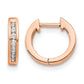 1/10 carat Diamond Channel-set Hinged Hoop Earrings - WBC
