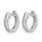 1/10 carat Diamond Channel-set Hinged Hoop Earrings - WBC