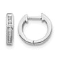 1/10 carat Diamond Channel-set Hinged Hoop Earrings - WBC