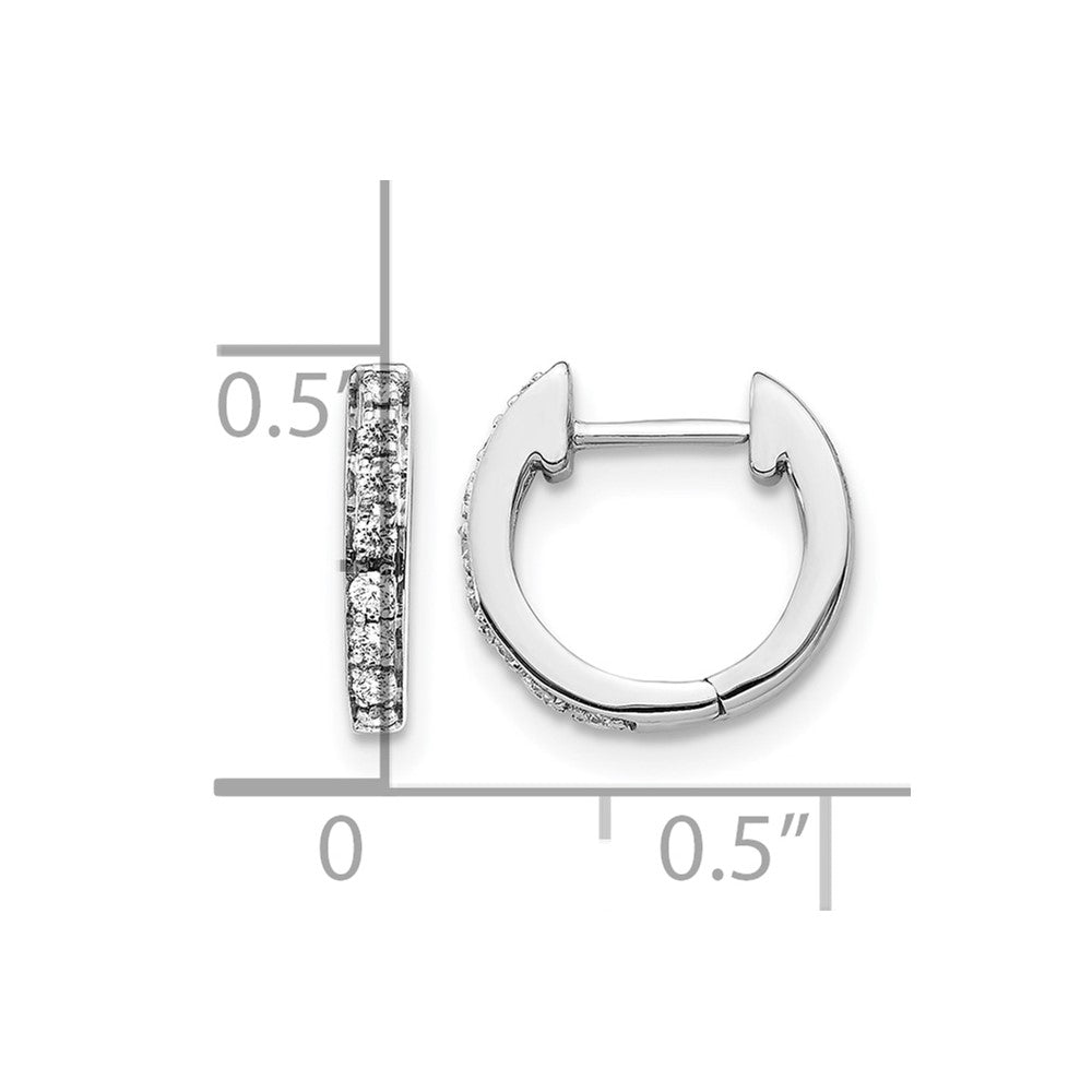 1/6 carat Diamond Hinged Hoop Earrings - WBC