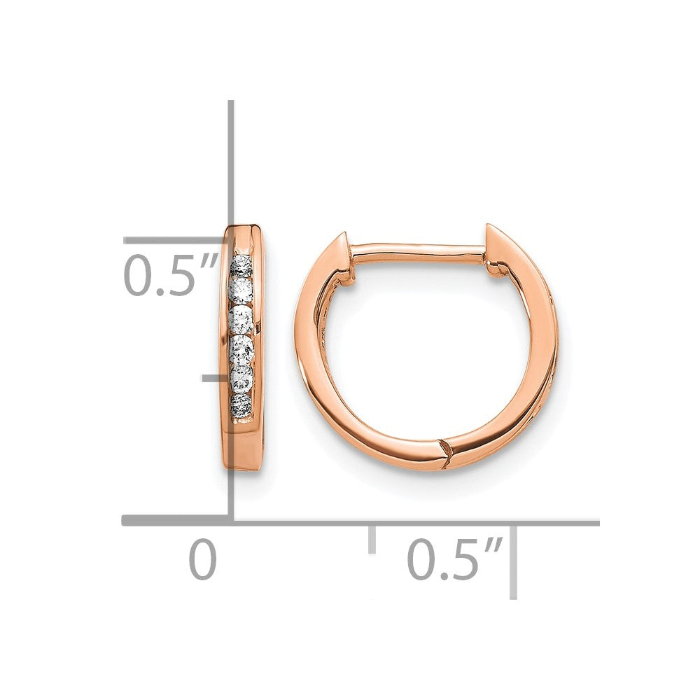 1/8 carat Diamond Channel-set Hinged Hoop Earrings - WBC