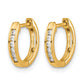 1/8 carat Diamond Channel-set Hinged Hoop Earrings - WBC