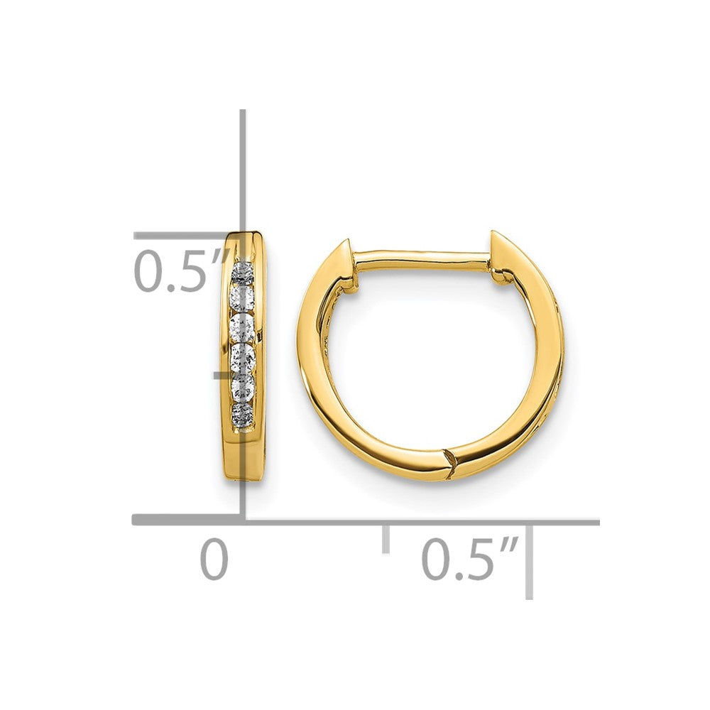 1/8 carat Diamond Channel-set Hinged Hoop Earrings - WBC