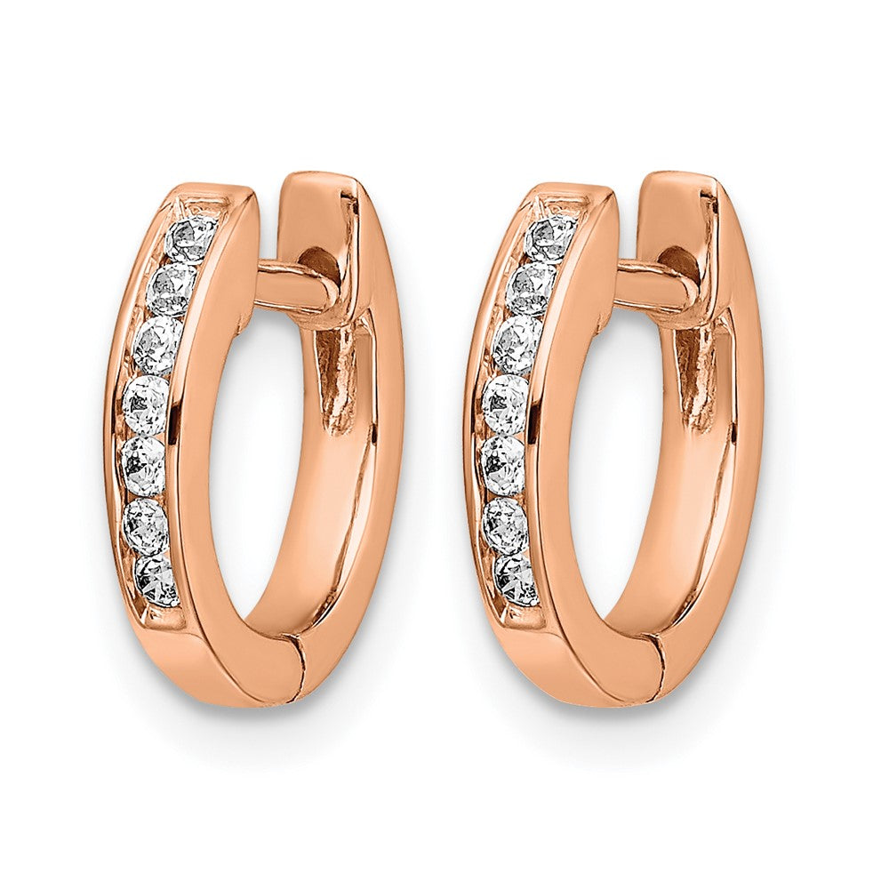 1/6 carat Diamond Channel-set Hinged Hoop Earrings - WBC