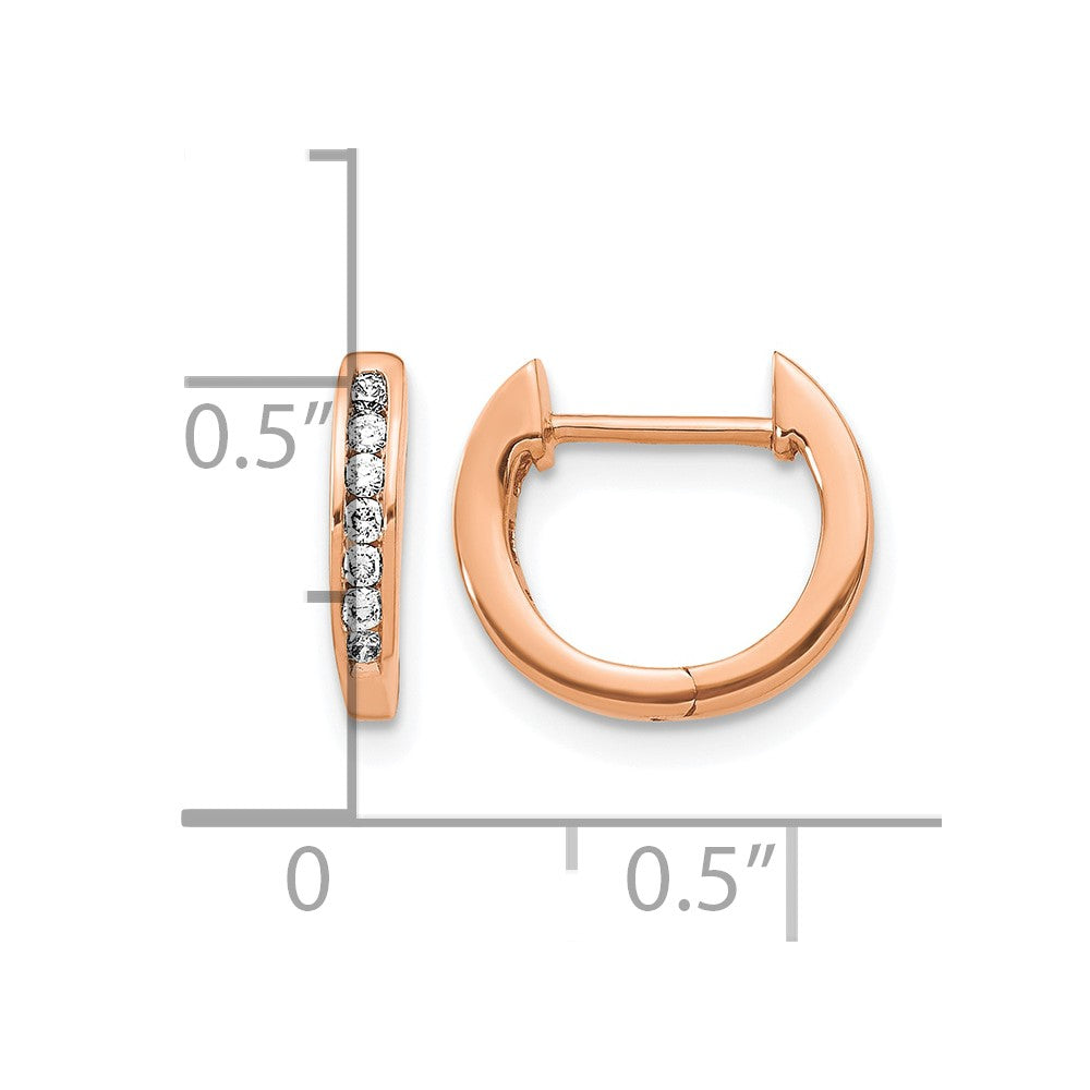 1/6 carat Diamond Channel-set Hinged Hoop Earrings - WBC