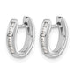 1/6 carat Diamond Channel-set Hinged Hoop Earrings - WBC