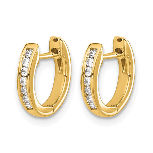 1/6 carat Diamond Channel-set Hinged Hoop Earrings - WBC