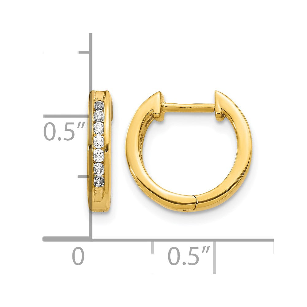 1/4 carat Diamond Channel-set Hinged Hoop Earrings - WBC